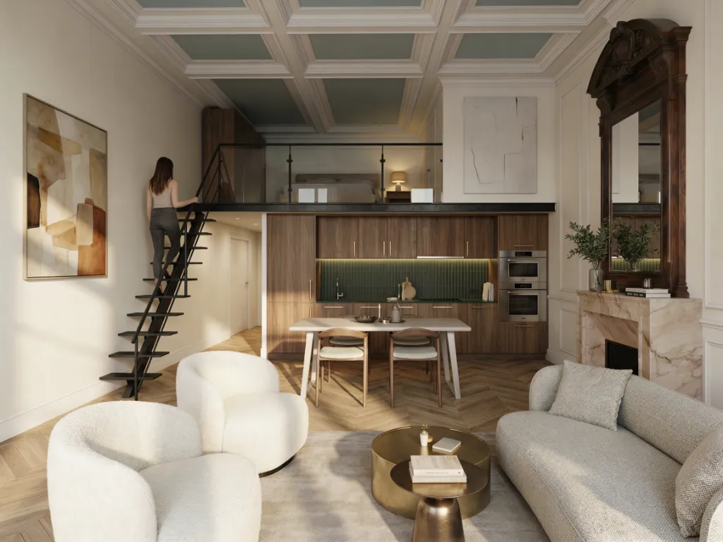 Intérieur d'un appartement du Manoir de Lannoy